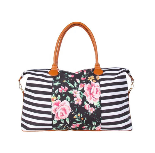 Stripe Floral Weekender Bag LT