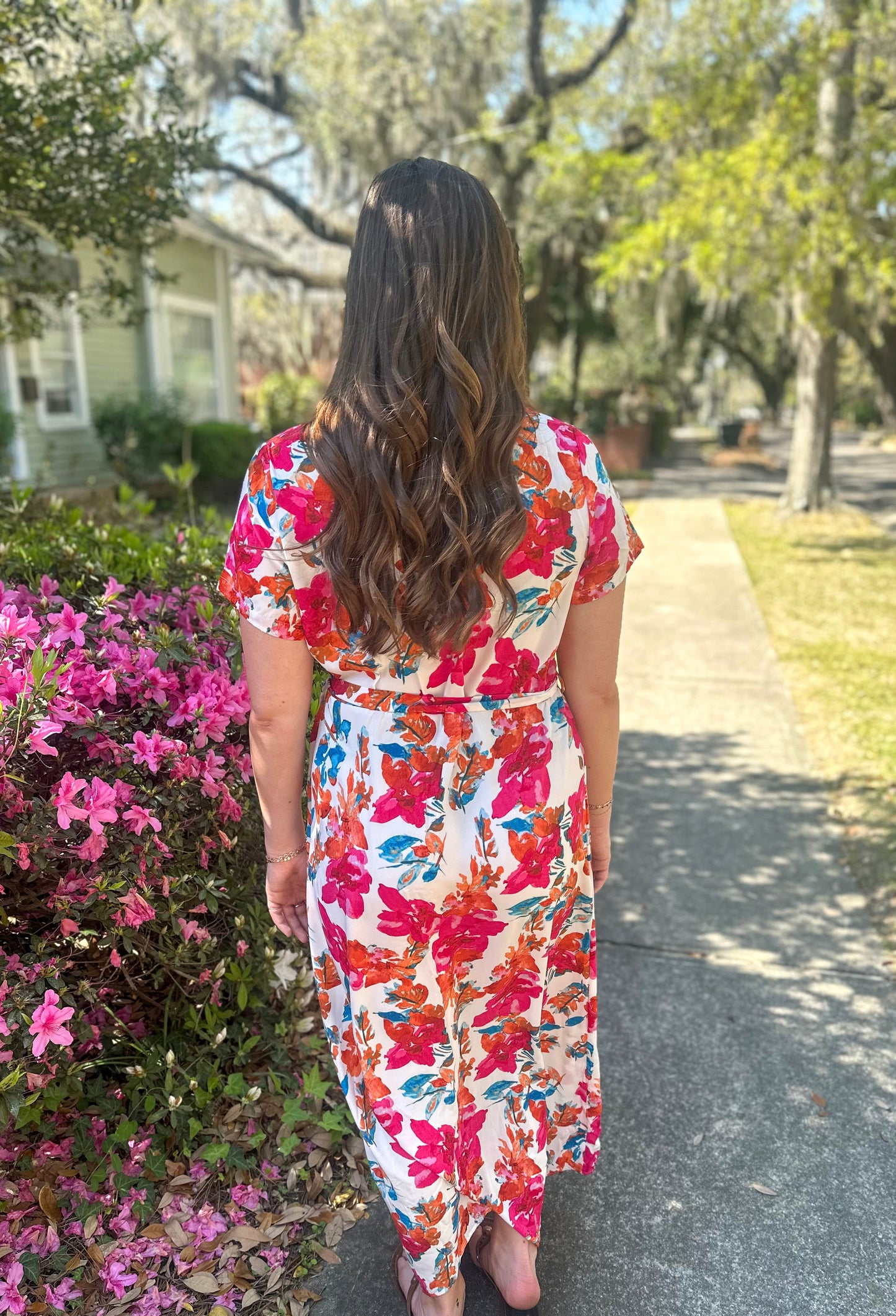 Floral Plus Size Wrap Dress LT