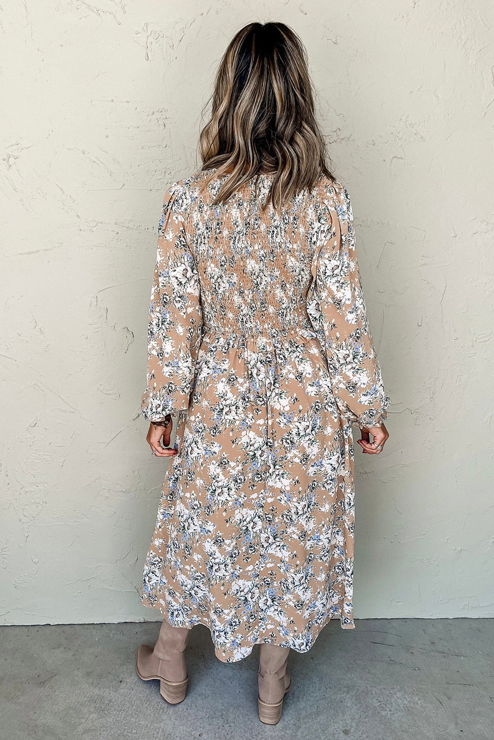 Brown Floral Maxi Dress RTS