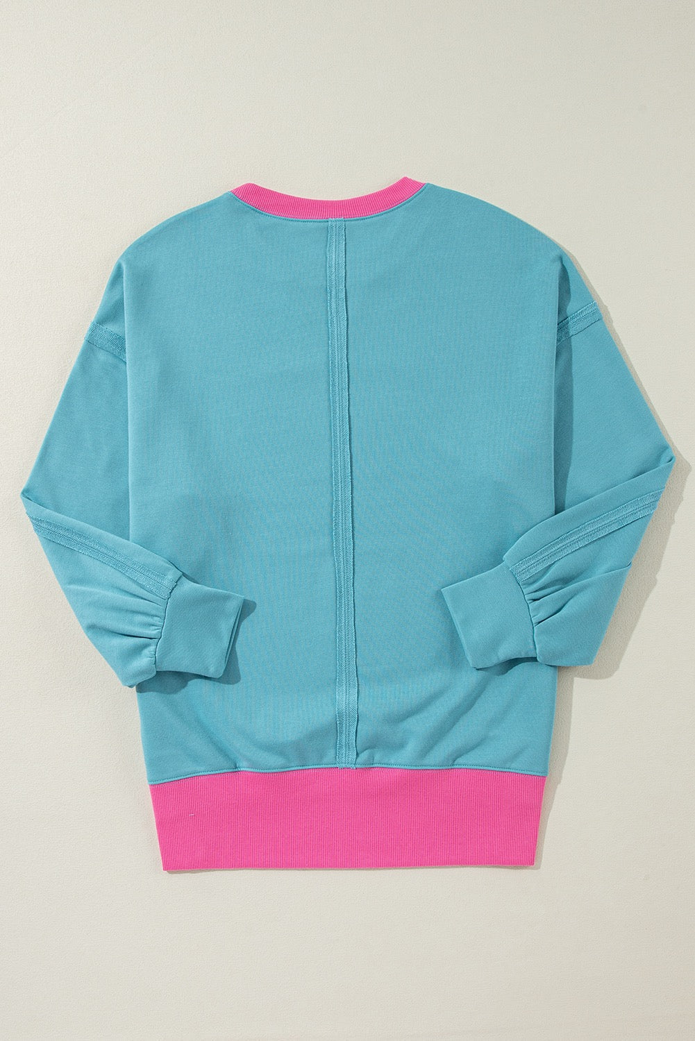 Blue Colorblock Crewneck December.